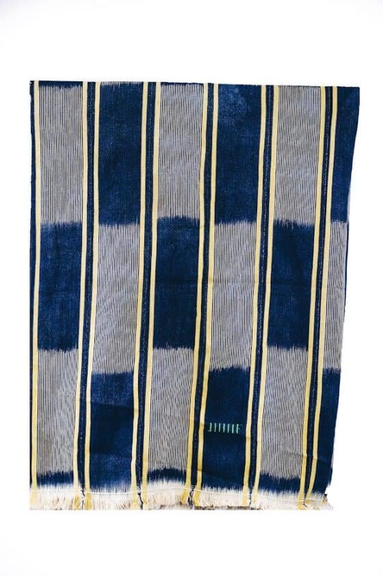 6809EE39-DF5E-4DE3-BA34-13E9F20642FB Check White Blue Fabric - Image 1