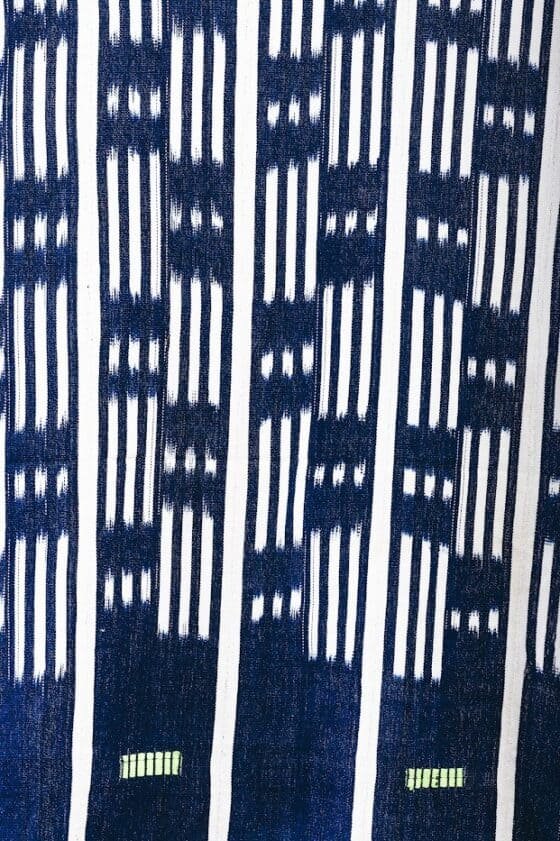 FED99A6F-845B-490E-866C-D6C70042215E White Strips Blue Fabric - Image 1