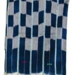 Fade White Dark Blue Fabric