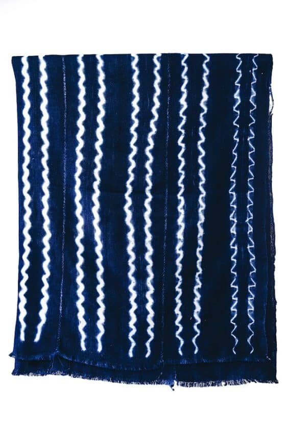 Dark Blue White Fabric - Image 1