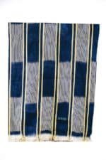 Check White Blue Fabric