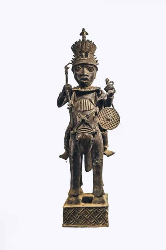 Man With Horse Sculpture - Image 1