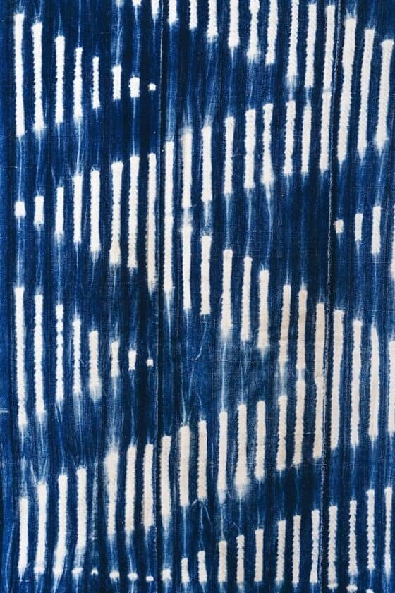 Zigzag White Blue Fabric - Image 1
