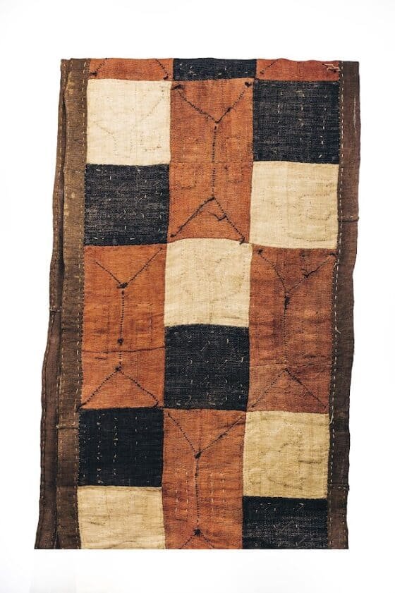 Brown Black Peach Mix Fabric - Image 1