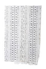 Black Designed White Fabric